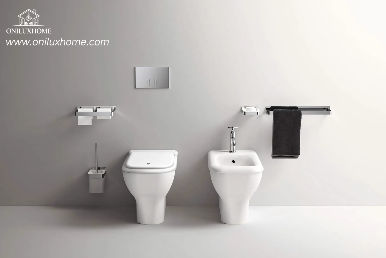 Modern Ceramic Bathroom Commode - Sleek Flushing Toilet Design ceramic toilet