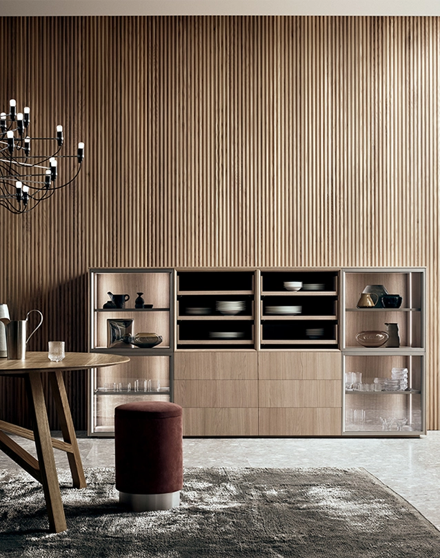 wood cabinets